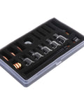 Heavy Duty Welding Torch Consumable Kit With Beefy Glass Cups Rock Solid Brass Clamps Durable Electrodes And Precision Nozzles in storage case.