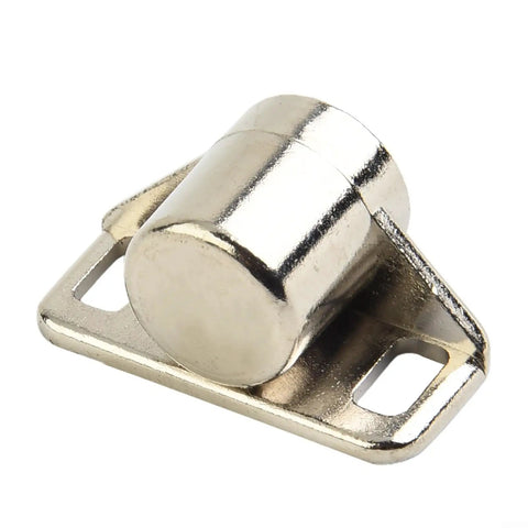 Magnetic Door Catch Zinc Alloy Cabinet Latch With Heavy Duty Strong Hold For Closet Cupboard Wardrobe Drawer Furniture Hardware Silver Finish Easy Install Screws Included