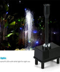 LED Fountain Pump With Lights Submersible Water Pump For Aquarium Pond Garden Backyard 10W 160GPH 600L/H With 6 LED Lights