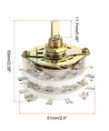 Band Rotary Switch 6P3T 6 Pole 3 Position Dual Deck Rotary Selector For Radio TV And Industrial Control Units 24 Pin Mounting Ready Durable Switch Built For Precision Channel Selection Pro Grade Reliability. 61mm x 53mm metal switch