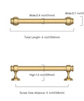 Dimensions diagram of 10 Pack 5 Inch Champagne Bronze Cabinet Handles and Pulls for Kitchen Cabinets and Drawers 128mm Cabinet Hardware