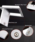 Heavy Duty Aluminum Attic Access Hatch Panel With Solid Lock And Key Smooth Flush Mount features metal rotary lock and galvanized paint cover.