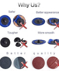 Comparative view of Quick Change Grinding Disc Set 2 Inch Zirconia Coated Sanding Discs 36 60 80 Grit 80 Piece with competitors.