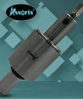 Close-up of Precision Rotary Broach Set With 3/4 Inch Shank And 7-Piece HSS Hex Punch Kit for CNC Machines