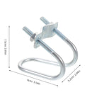 Straight Up Heavy Duty Car Roof Rack Crossbar Clamp With Quick Swap U Bolts and Mounting Brackets, 30mm size, sturdy metal design.
