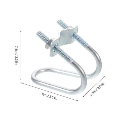 Straight Up Heavy Duty Car Roof Rack Crossbar Clamp With Quick Swap U Bolts and Mounting Brackets, 30mm size, sturdy metal design.