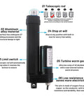 IP68 Waterproof Linear Actuator Heavy Duty Electric Push Rod 12V And 24V with aluminum alloy and telescopic design.