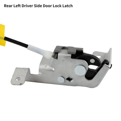Rear Left Driver Side Door Lock Actuator Latch Assembly With Cable For 2004 To 2008 Ford F150 Extended Cab Pickup Truck close-up view