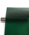 Green Magnetic Viewing Film 4x6 Inches For Quick Magnetic Field Visualization showing field lines with a magnet.