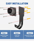 Installation guide for Tesla EV Charger Holder Wall Mount Cable Organizer J Hook Dock For Charging Cables Must Have Heavy Duty Steel Nozzle Holster Fits Model X Y 3 S