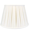 Empire English Pleat Lamp Shade White 11 x 18 x 12 Silk-Type Shantung Fabric With Off-White Lining Easy Install Modern Classic Vibe