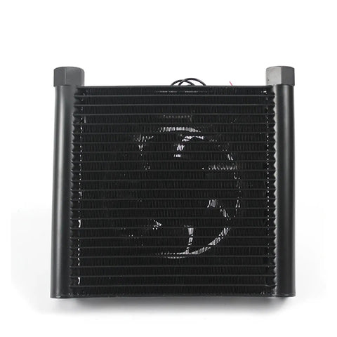 Heavy Duty Oil Cooling Heat Exchanger With 25 Liters Per Minute Flow, Industrial Oil Radiator Air Cooler For CNC Hydraulic Systems, 1.35KW Cooling Capacity, Reliable AC220V Cooling Solution For Heavy Machinery Workhorse