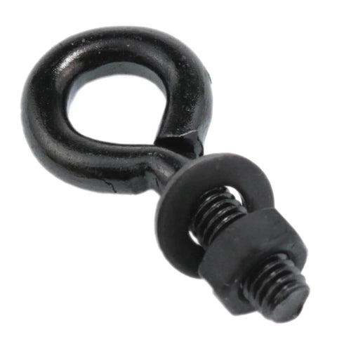 Beefy Black Carbon Steel Eye Bolts With Nuts And Washers 1 Quarter By 3 Quarter Inch Lifting Ring Hooks For Fence, Threaded Machinery