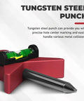 Premium Tungsten Steel Pipe Center Locator Punch For 1.5 To 6 Inch Conduit with bubble level for precise marking.
