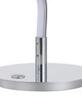 Gold 19.75 Inch Modern Scribble Dimmable Integrated LED Table Lamp With 3 Way Touch Sensor chrome base detail