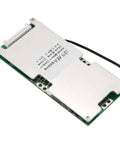 13S 48V 40A Lithium Battery Management Board With Top Shelf Cell Balancing Built Tough For Overcharge Overdischarge Short Circuit Protection And Easy Hookup For Custom Electric Pack Builds, angled view of BMS with aluminum casing.
