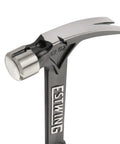 Close-up of 15 Oz Framing Hammer With Short Handle Rip Claw Magnetic Nail Starter For One Hand Nailing Smooth Face Shock Reduction Grip Made In USA