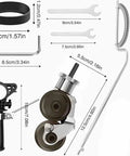 Heavy Duty Electric Drill Shear Conversion Kit That Clamps Straight In To Rip Steel Aluminum Copper And Drywall Like Butter Fast Twist Lock Chuck Mount with measurements.