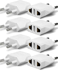European Travel Plug Adapters For Jetset Trips US To Europe Type C Converters 8 Pack 110V To 220V Wall Outlet Plugs