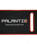 Scuba Tech Diving Non Scratch Protection Pad for Tank Belt protects 2 inch belts from scratches, black pad with logo and slot.