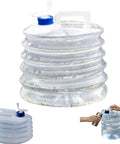 10L Collapsible Water Container With Spigot For Camping And Hiking, Ultra Portable Foldable Water Jug on grass