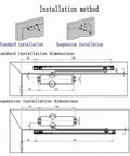 Installation dimensions for Adjustable Automatic Soft Door Closer For Home Office And Fire Doors Hydraulic Closer