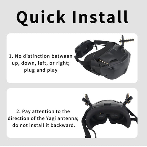 Quick install guide for 2 Pack Yagi Antenna Signal Booster For FPV Goggles And Drones Amp Up Your Range And Signal Reception On N3