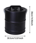 Nonmifyr Heavy Duty Cyclone Dust Collection System 20L Barrel Separator in black, 30.5cm diameter, 38cm height for workshop debris.