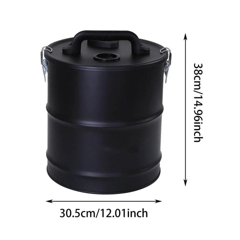 Nonmifyr Heavy Duty Cyclone Dust Collection System 20L Barrel Separator in black, 30.5cm diameter, 38cm height for workshop debris.