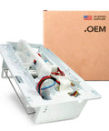 OEM Ice Maker Kit for Refrigerators Replacement Plug and Play Exact Fit Restores Reliable Ice Production Replaces AEQ73449901 Ice Maker Assembly for Consistent Ice Cubes, white plastic unit
