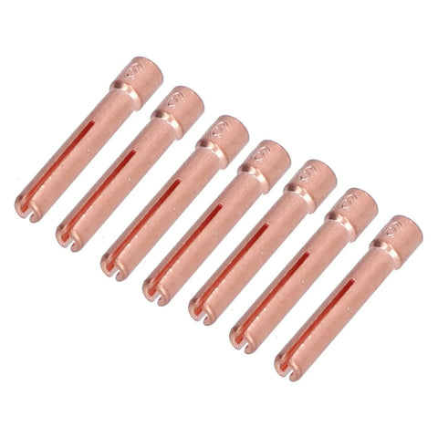Close-up of 1.6mm Orifice Collet Copper Set With 20 Tungsten Electrodes For QQ150 Welding Torch Accessories Premium Copper Build High Precision Durable Pro Grade Kit For Welders