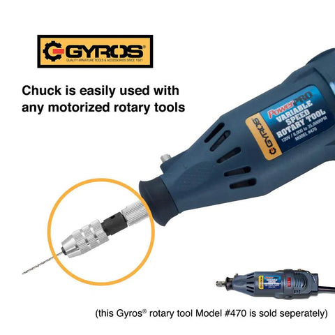 Keyless Micro Drill Chuck Adapter With 1/8 Inch Straight Shank on rotary tool