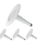 4 Pack 5 Or 6 Inch LED Recessed Retrofit Can Lights With Dimmable 12W Equivalent To 60W, 5000K Daylight, 800 Lumens, Bevel Trim