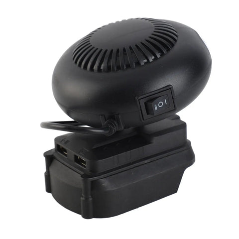 Kick Some Serious Heat Without The Cord Drag 18V Battery Powered Portable Space Heater 170W with switch and battery compartment.