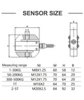 Technical diagram of Circular S-Type Tension And Pressure Sensor for industrial weighing, various dimensions and measurements shown