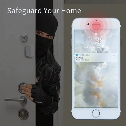 Zigbee Door And Window Sensor For Smart Home Monitoring, Real Time Alerts Triggered by Intrusion Detected via Mobile Notification