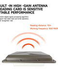 UHF RFID Reader Long Range 9m with 9dBi Antenna featuring high gain antenna and 10m reading distance, ISO18000-6C EPC Gen2 ISO18000-6B.