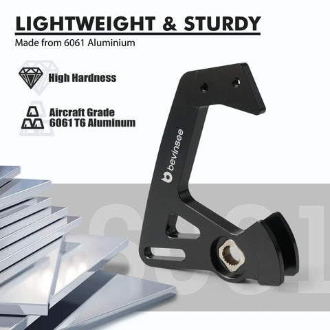 Adjustable short shifter arm made from 6061 aluminum for 6 speed manual transmissions, providing lightweight, sturdy performance.