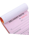 Three Part Carbonless Invoice And Receipt Book Pad For Small Biz Fast Billing Clear Order Forms Cash Receipts Handy Record Keeping For Stores Warehouses Retail And Repair Shops, pink delivery note pad