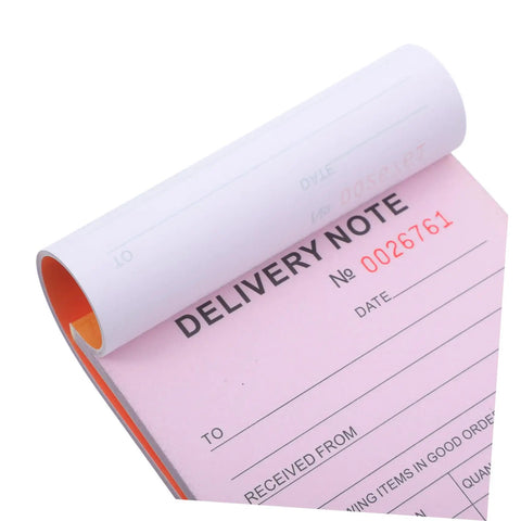 Three Part Carbonless Invoice And Receipt Book Pad For Small Biz Fast Billing Clear Order Forms Cash Receipts Handy Record Keeping For Stores Warehouses Retail And Repair Shops, pink delivery note pad