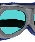 Laser Eye Shields With Knockout Od 7 Plus Guard Against 700 To 1200 Nm Beams with light blue lenses and gray frame.
