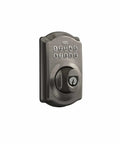 Camelot Electronic Keypad Deadbolt Lock With Keyless Front Door Entry In Antique Pewter Finish, Mechanical Key Backup Included, Easy Setup With Up To 19 Access Codes, Includes Two Pre Programmed Codes Out Of The Box, Grade 2 Security