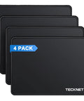 4 Pack Gaming Mouse Pad Set That Is Gamer Ready With Anti Fray Stitching Waterproof Surface And Non Slip Rubber Base Stitched Edges For Laptop Compatible With Laser And Optical Mice Black