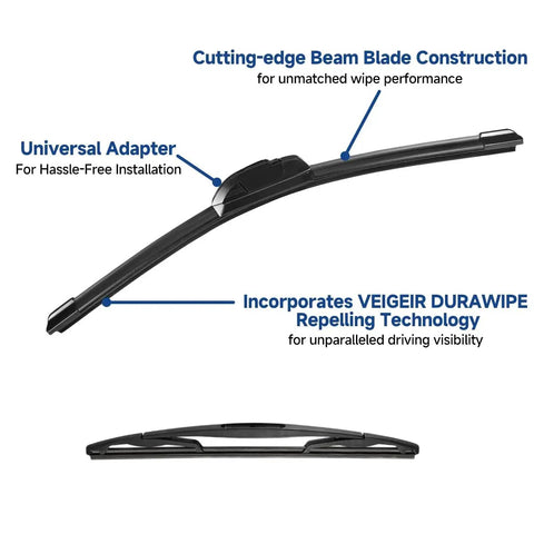 Heavy Duty Windshield Wiper Blades 3 Pack Designed For Jeep Wrangler Jk Models 2007 2017 with cutting-edge beam blade construction.