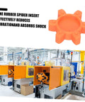 Plum-Shaped Rubber Coupling Pad For Jaw Couplings, Pro-Grade Flexible Shock Absorbing Cushion in industrial setting.