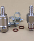 Quarter Inch Gas Tank Fuel Line Quick Release Disconnect Coupling Kit with stainless steel valves and Viton O rings