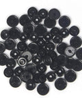 Black snap fasteners from Snap Fasteners Kit With Pliers For Crafts And Cloth Diapers, 384 Sets In 24 Colors, Size 20 T5 Plastic Closures