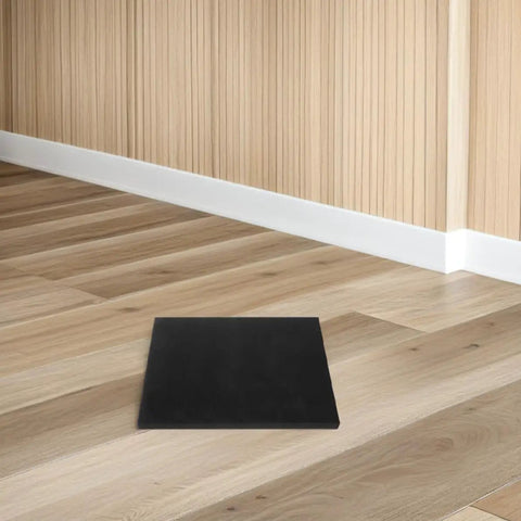 Black Pro Grade Polyurethane Foam Padding Sheet on wooden floor for packing and shipping electronic and fragile items