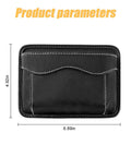 Black PU Leather Car Seat Gap Organizer Pocket Mini Storage Bag dimensions 6.89 x 4.92 inches, front view with stitching detail.