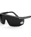 Anti Fog Safety Glasses With Side Shields UV400 Protection Tough As Nails Eyewear shown in black frame and lenses.